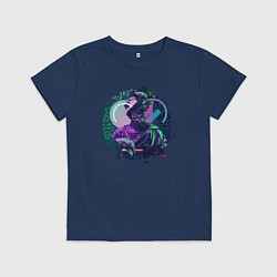 Футболка хлопковая детская Греческая Скульптура с графическими элементами, цвет: тёмно-синий