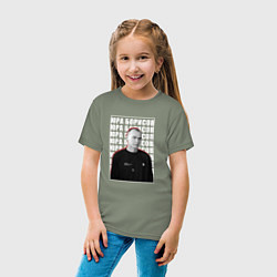 Футболка хлопковая детская Юра Борисов, цвет: авокадо — фото 2