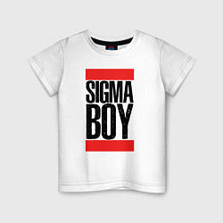 Футболка хлопковая детская Sigma boy, цвет: белый