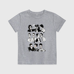 Футболка хлопковая детская Бойцовский клуб герои, цвет: меланж