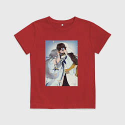 Футболка хлопковая детская Джун Ли и Гуй Джун, цвет: красный