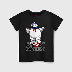 Футболка хлопковая детская Ghostbusters - stay puft, цвет: черный