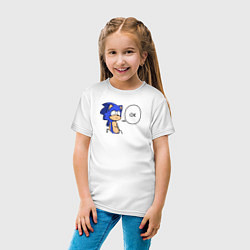 Футболка хлопковая детская Персонаж Соник, цвет: белый — фото 2