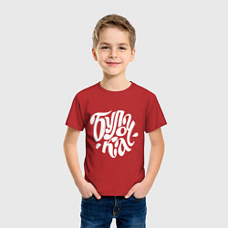 Футболка хлопковая детская Булочка, цвет: красный — фото 2