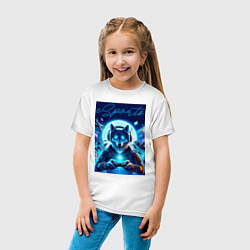 Футболка хлопковая детская Волчара - крутой геймер, цвет: белый — фото 2