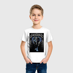 Футболка хлопковая детская Metallica thrash metal style - wolf, цвет: белый — фото 2