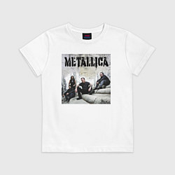 Футболка хлопковая детская Metallica - cool guys, цвет: белый