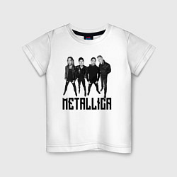 Футболка хлопковая детская Metallica - cool guys, цвет: белый
