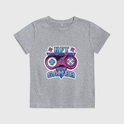 Футболка хлопковая детская NFT - Gamer, цвет: меланж
