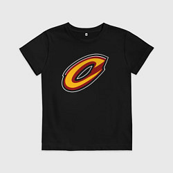 Футболка хлопковая детская Кливленд Кавальерс лого, цвет: черный