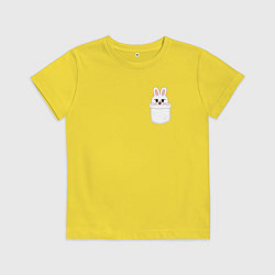 Футболка хлопковая детская Leebit in pocket, цвет: желтый