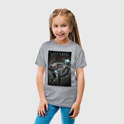Футболка хлопковая детская Quake champions - NYX and Sorlag, цвет: меланж — фото 2
