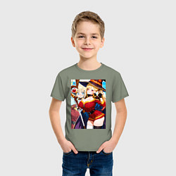 Футболка хлопковая детская Марин Китагава косплей Мегумин, цвет: авокадо — фото 2