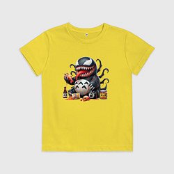 Футболка хлопковая детская Вентоторо - коллаба, цвет: желтый