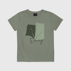 Футболка хлопковая детская Spring, цвет: авокадо