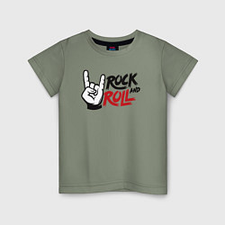 Футболка хлопковая детская Style rock and roll, цвет: авокадо