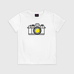 Футболка хлопковая детская Креативная фотография, цвет: белый