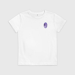 Футболка хлопковая детская Фиолетовый уличный фонарь, цвет: белый