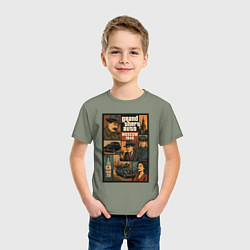 Футболка хлопковая детская GTA: Moscow 1940, цвет: авокадо — фото 2