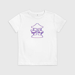 Футболка хлопковая детская Карусель с лашадками, цвет: белый