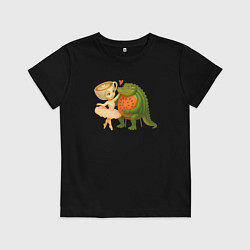 Футболка хлопковая детская Балерино капучино - Гробло фруттодрило, цвет: черный