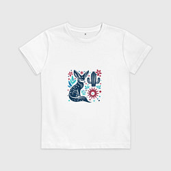 Футболка хлопковая детская Фенёк абстракция, цвет: белый