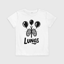 Футболка хлопковая детская Легкие и воздушные шарики, цвет: белый