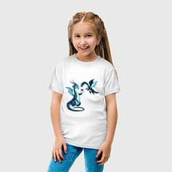 Футболка хлопковая детская Драконья романтика, цвет: белый — фото 2