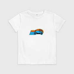 Футболка хлопковая детская Tron motorbike, цвет: белый