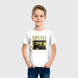 Футболка хлопковая детская Nirvana foto band, цвет: белый — фото 2