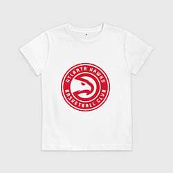 Футболка хлопковая детская Атланта Хокс НБА, цвет: белый