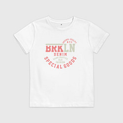Футболка хлопковая детская Brooklyn denim, цвет: белый
