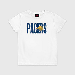Футболка хлопковая детская Pacers ball, цвет: белый
