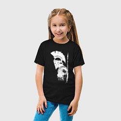 Футболка хлопковая детская Один из 300 спартанцев, цвет: черный — фото 2