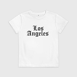 Футболка хлопковая детская Los Angeles - California USA, цвет: белый