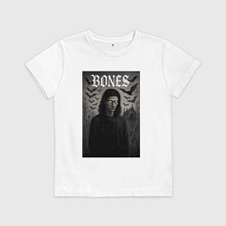 Детская футболка Bones с желтыми горящими глазами