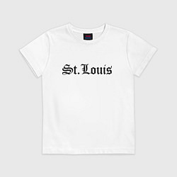 Футболка хлопковая детская St Louis Missouri - USA, цвет: белый