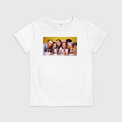 Футболка хлопковая детская Художниик друзья, цвет: белый