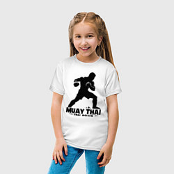 Футболка хлопковая детская Муай Тай сила и мощь тайского бокса, цвет: белый — фото 2