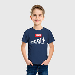 Футболка хлопковая детская Отвалите от меня, цвет: тёмно-синий — фото 2