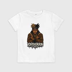Футболка хлопковая детская XXXTentacion скрещенные руки, цвет: белый