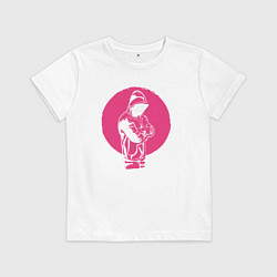 Футболка хлопковая детская Squid game army, цвет: белый