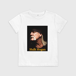 Футболка хлопковая детская Hulk Hogan память, цвет: белый