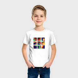 Футболка хлопковая детская Autumn Cube, цвет: белый — фото 2