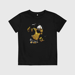 Футболка хлопковая детская Сайракс - Mortal Kombat, цвет: черный