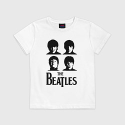 Футболка хлопковая детская Beatles исполнители, цвет: белый