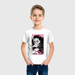 Футболка хлопковая детская Клинок, рассекающий демонов, Незуко, цвет: белый — фото 2