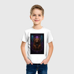 Футболка хлопковая детская Духовный медведь, цвет: белый — фото 2