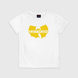 Футболка хлопковая детская Wu-tang Batman, цвет: белый