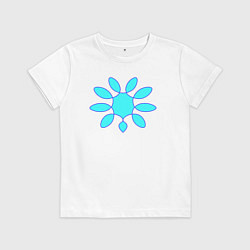 Футболка хлопковая детская Графическое ожерелье, цвет: белый